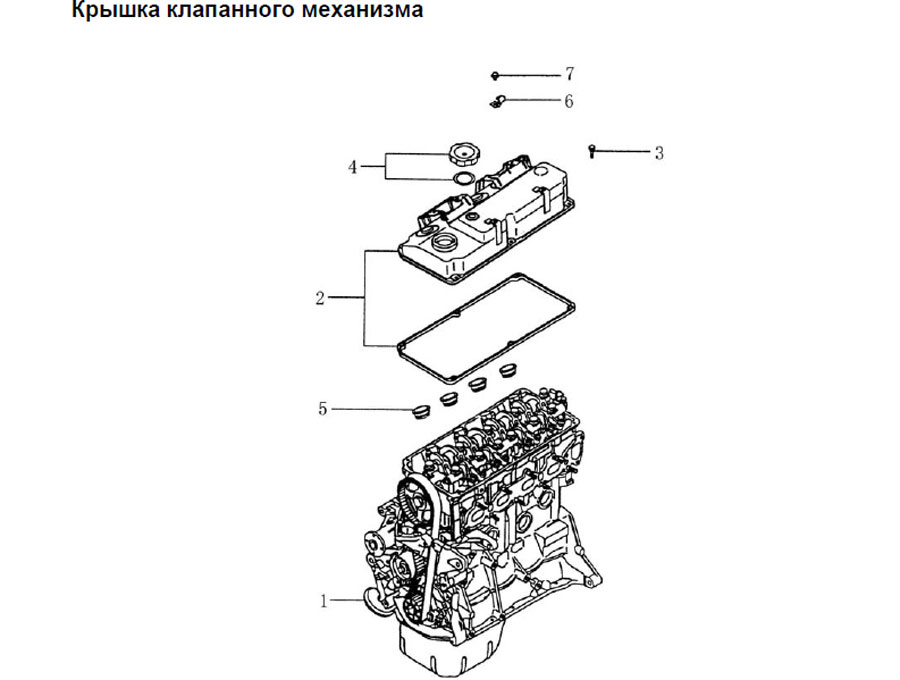 scheme for крышка клапанного механизма
