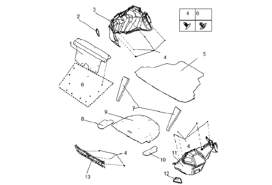 scheme for коврик багажного отсека