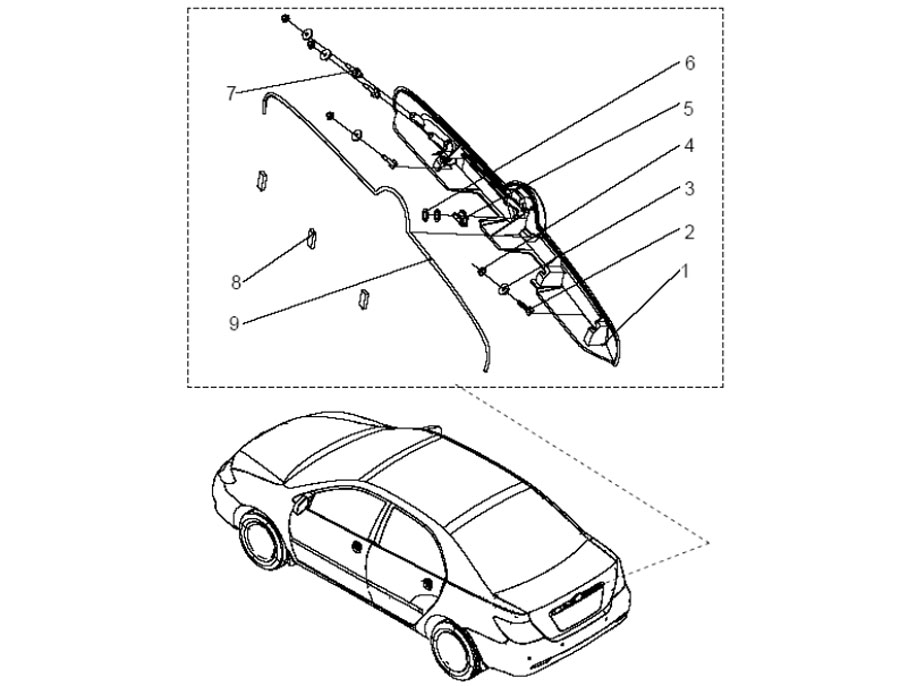 scheme for подсветка заднего номера