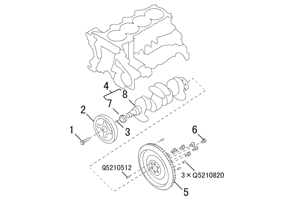 scheme for КОЛЕНВАЛ / МАХОВИК В СБОРЕ