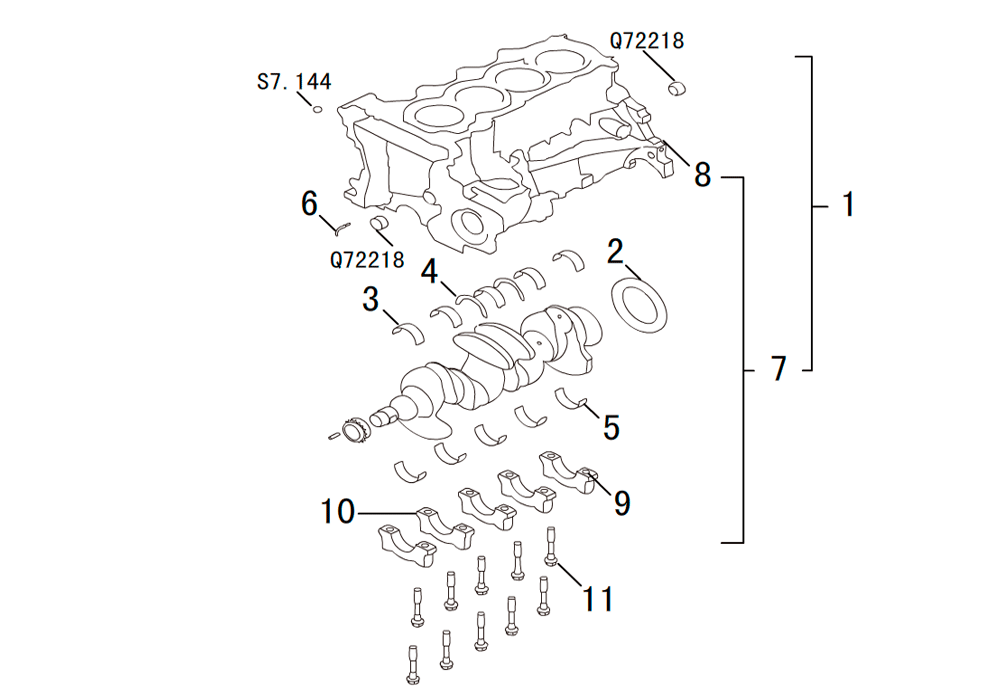 scheme for БЛОК ЦИЛИНДРОВ В СБОРЕ 2