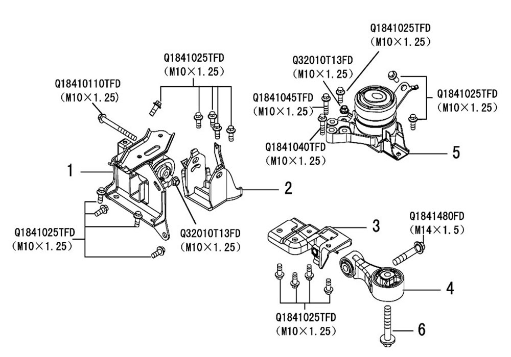 scheme for опоры двигателя