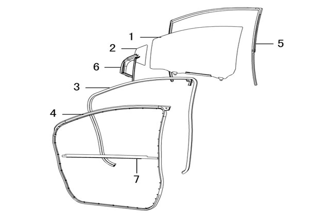 scheme for стекло передней двери