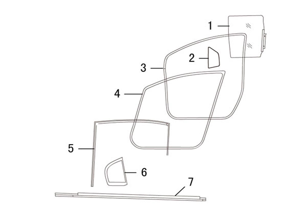 scheme for стекло задней двери