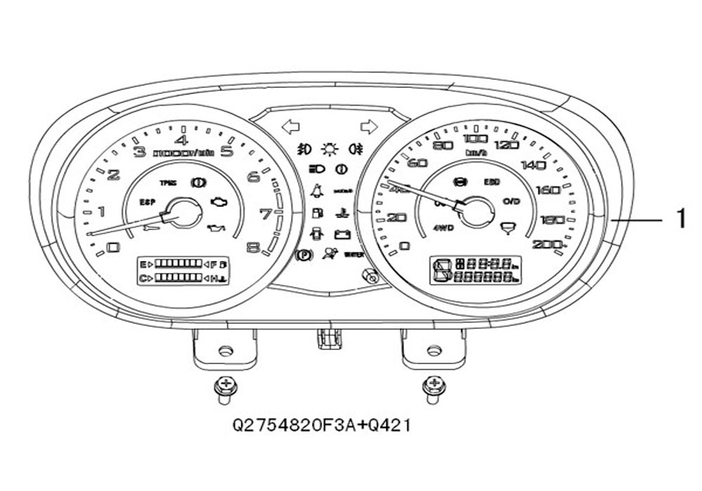scheme for комбинированная приборная панель
