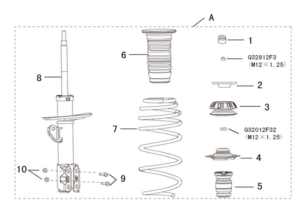 scheme for амортизатор передний