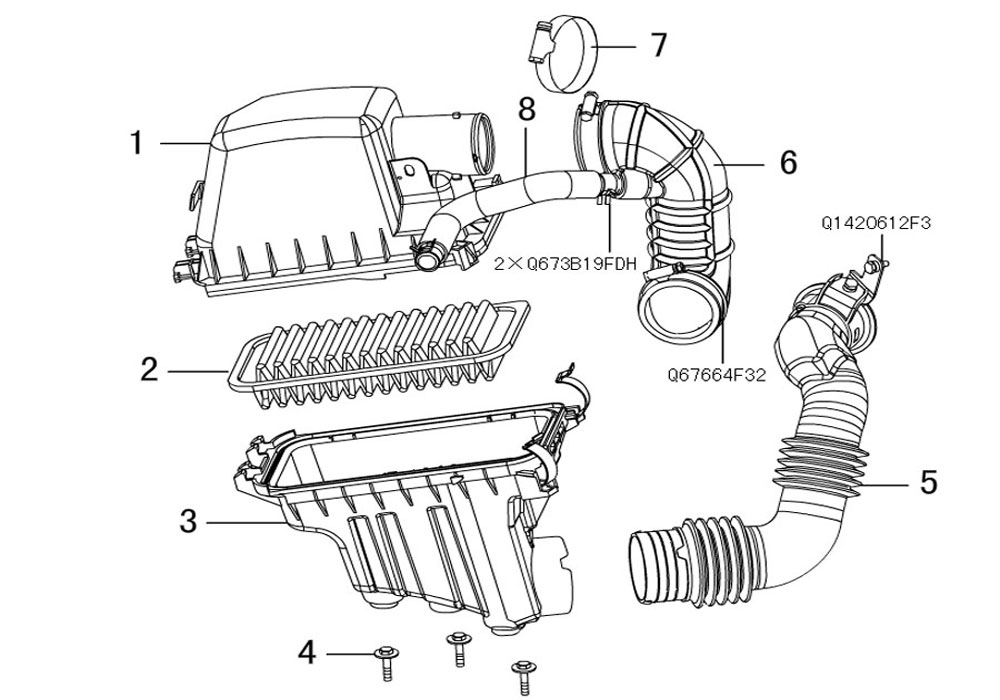 scheme for фильтр воздушный 2