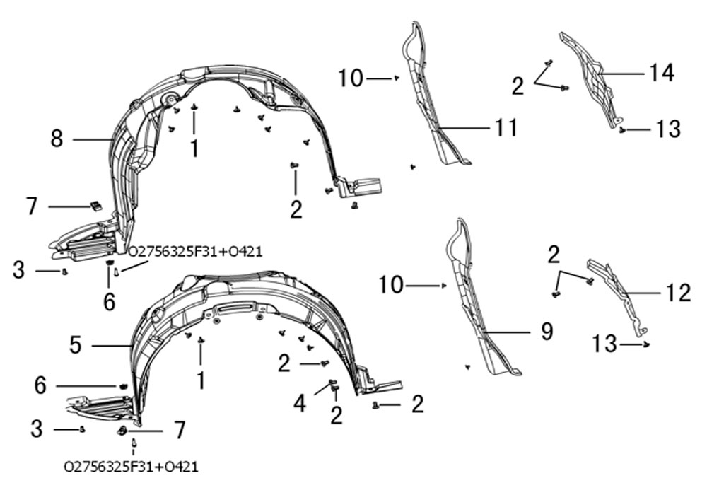 scheme for защита колесной арки