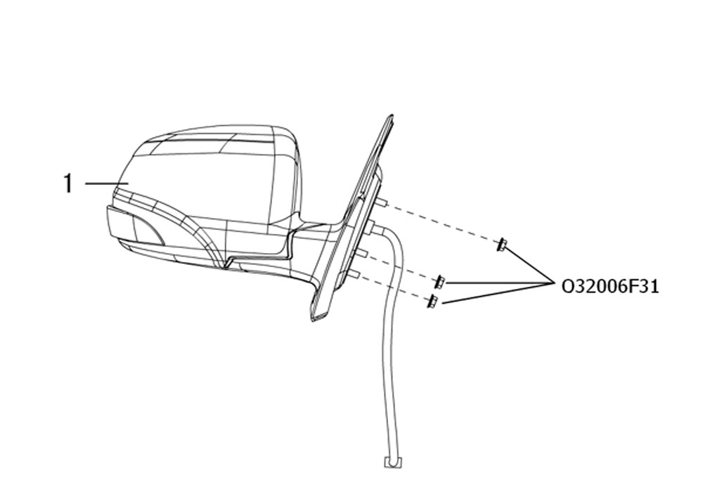 scheme for зеркало заднего вида (наружное)