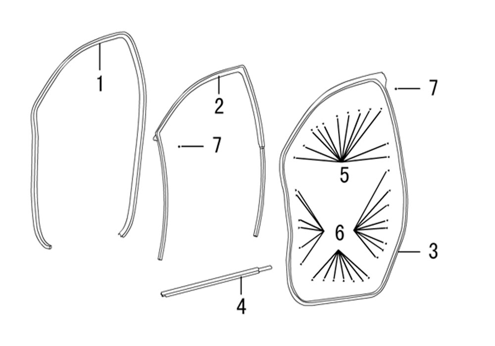 scheme for уплотнители передних дверей