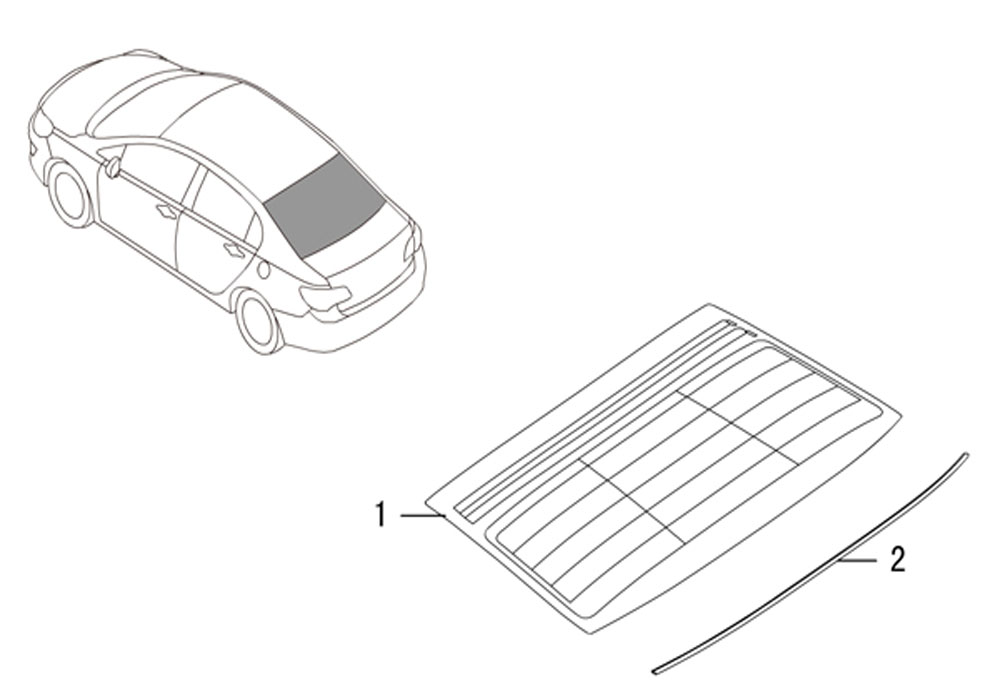 scheme for заднее  ветровое стекло