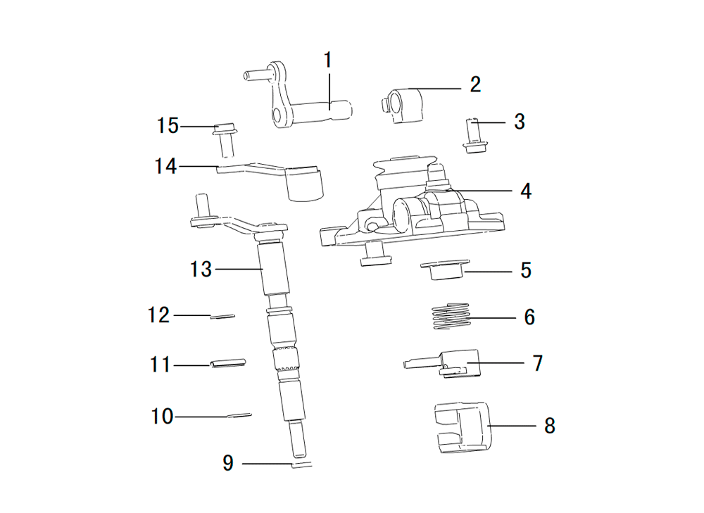 scheme for рычаг выбора передач KX-BSQ-S08-01