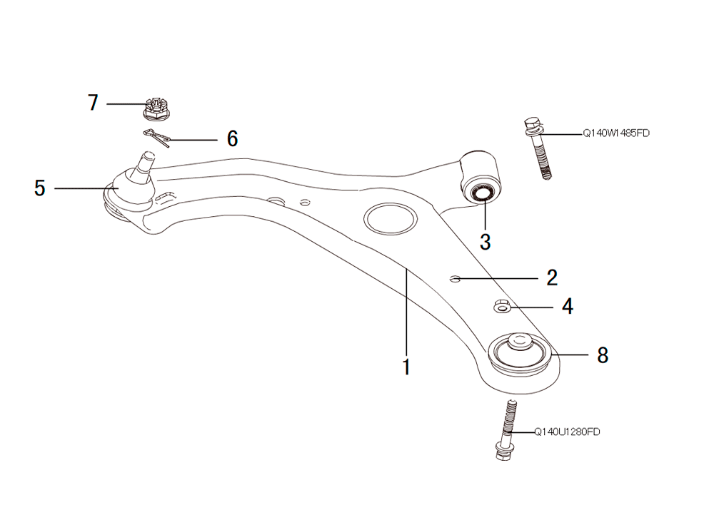 scheme for передний рычаг