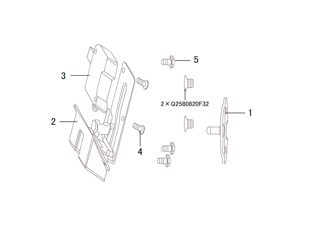 scheme for замок и ручка 5-й двери