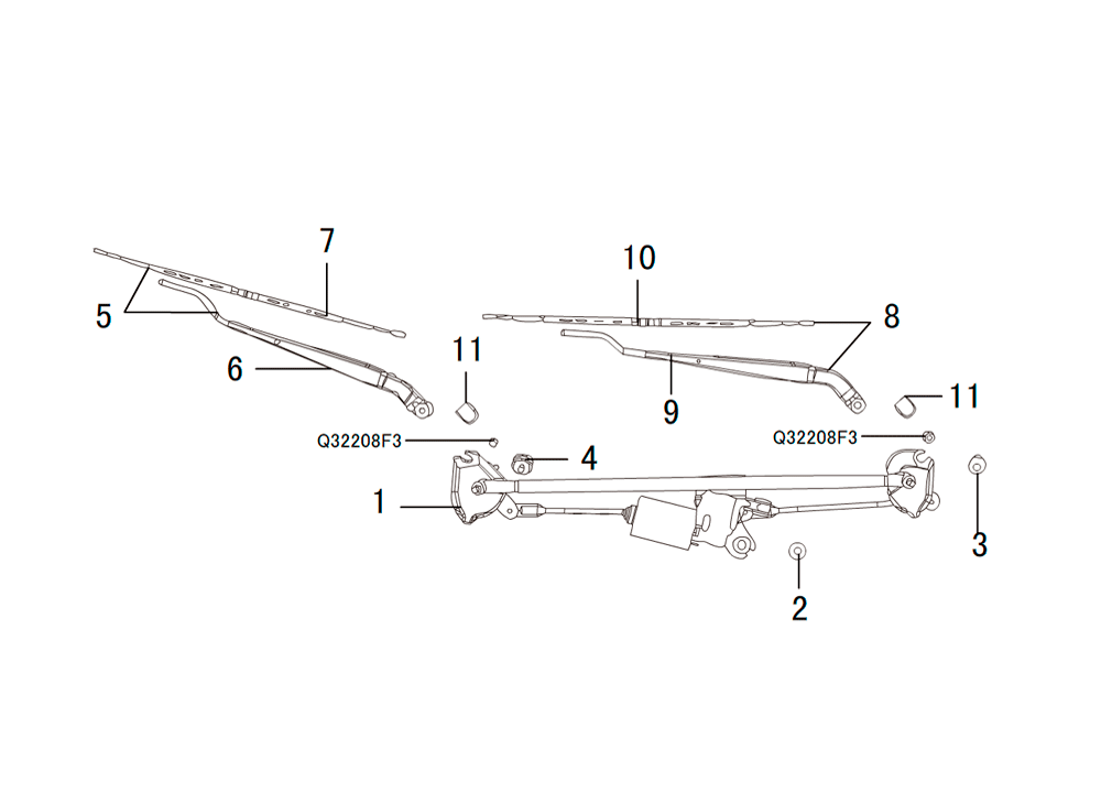scheme for передний стекло очиститель