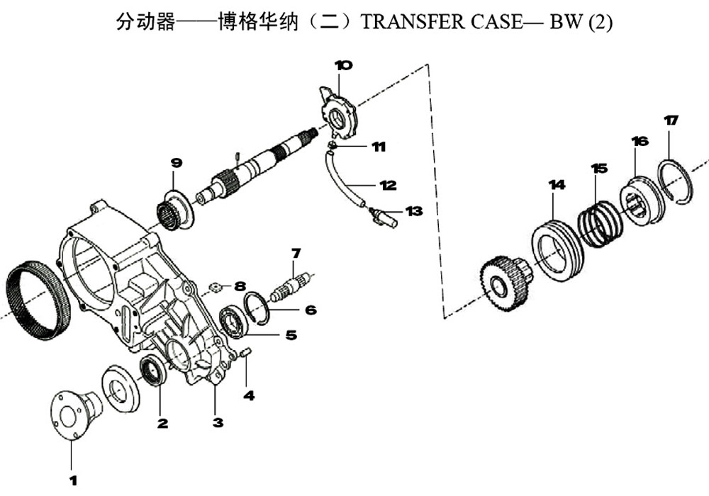 scheme for раздатка кпп TRANSFER CASE - BW (2)