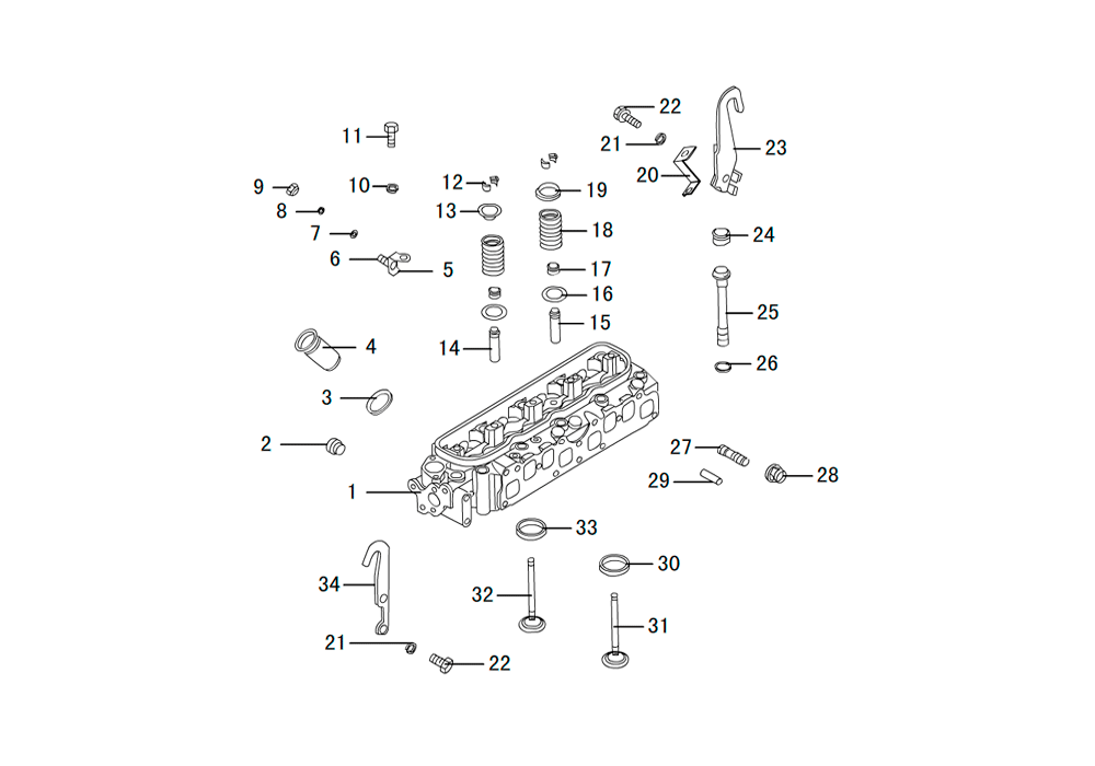 scheme for головка блока цилиндров 2