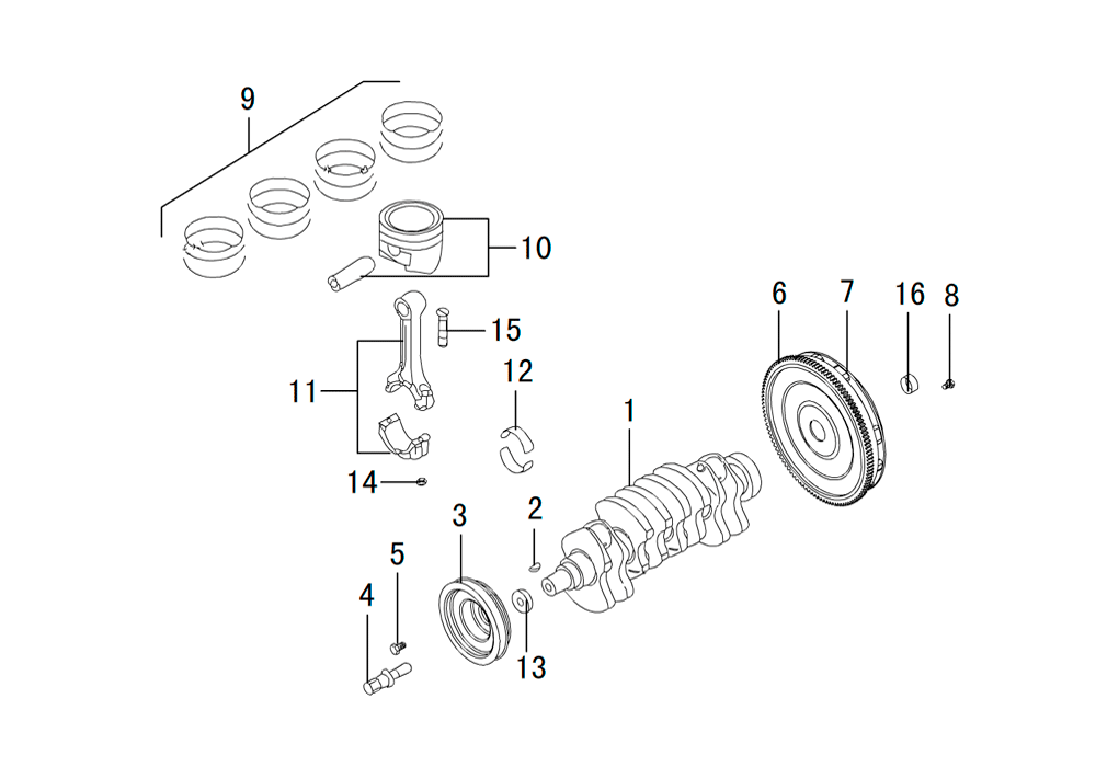 scheme for коленвал