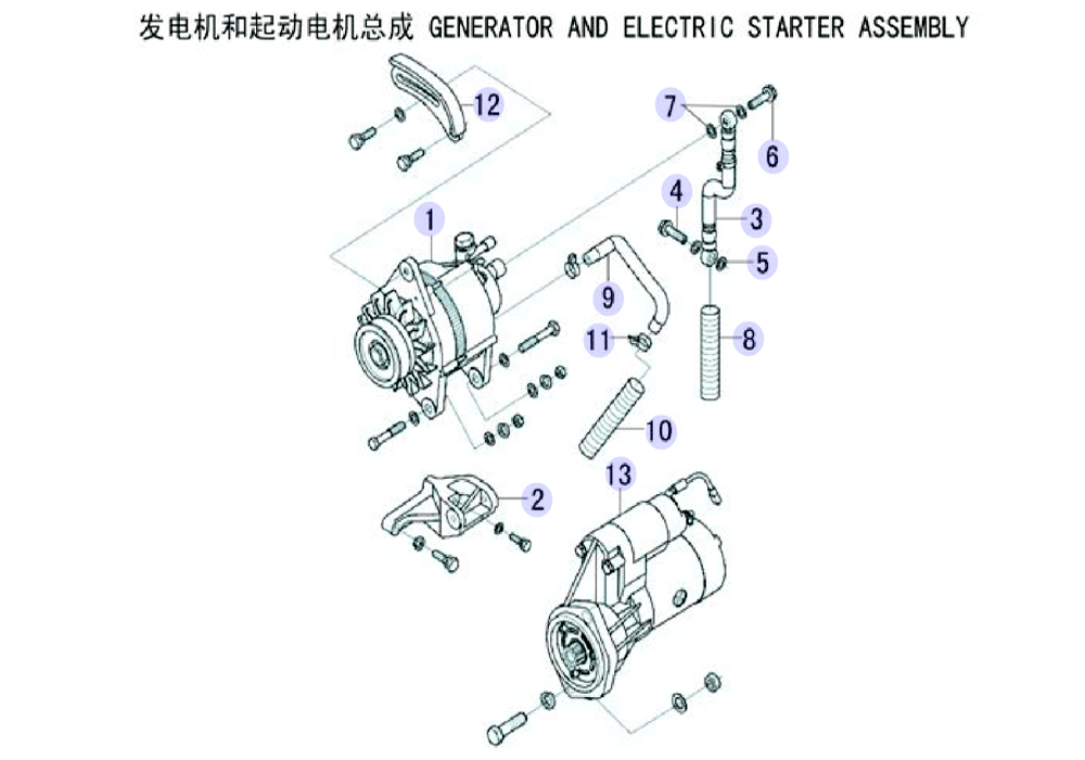 scheme for генератор и стартер