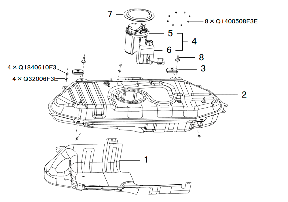 scheme for бак топливный