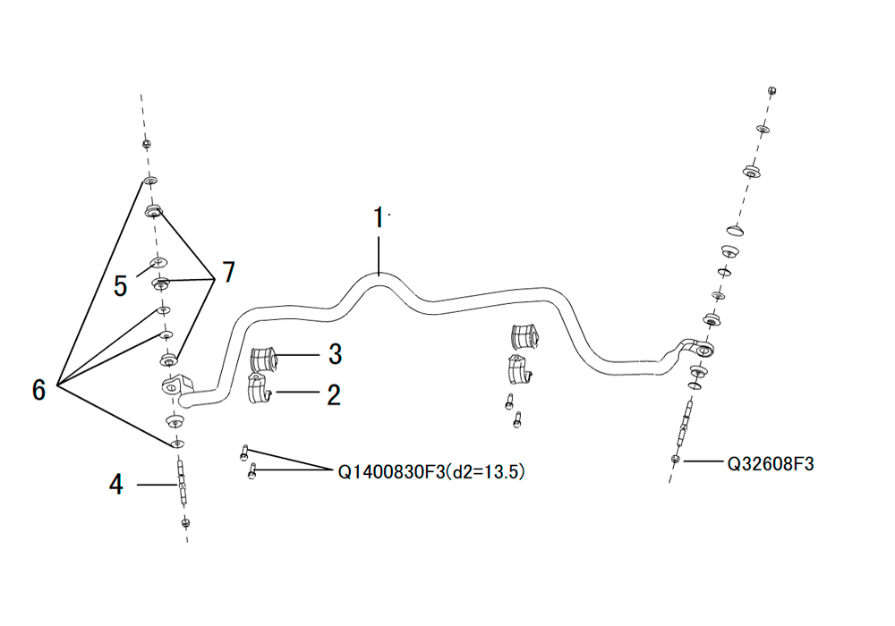 scheme for передний стабилизатор