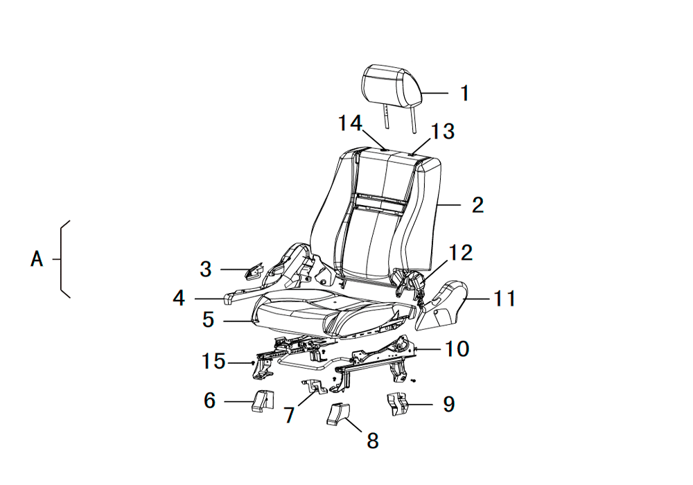 scheme for сиденья передние