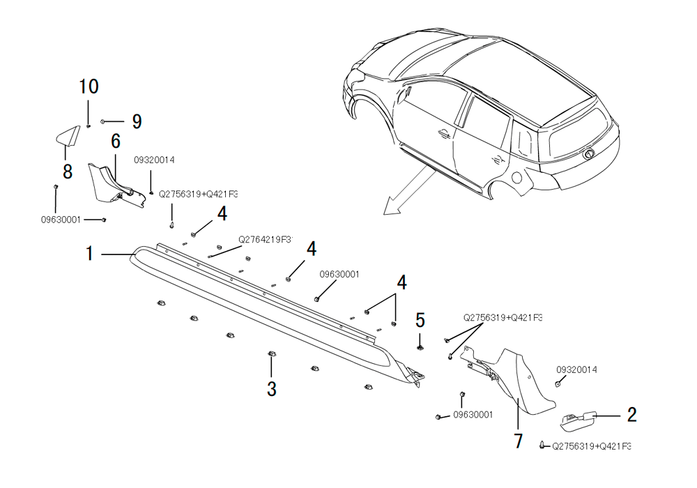 scheme for наружные трим панели