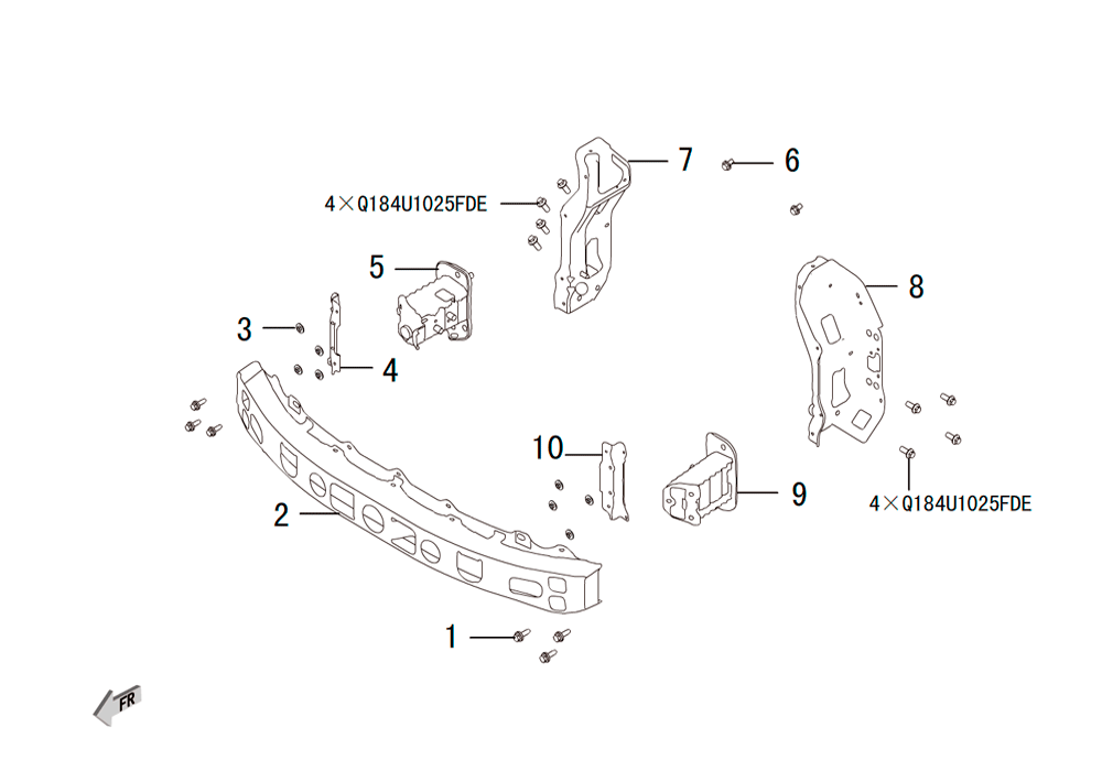 scheme for передняя противоударная система