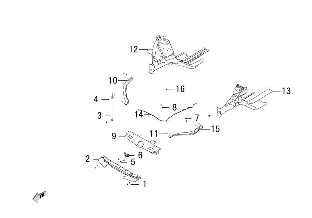 scheme for передние металлические части