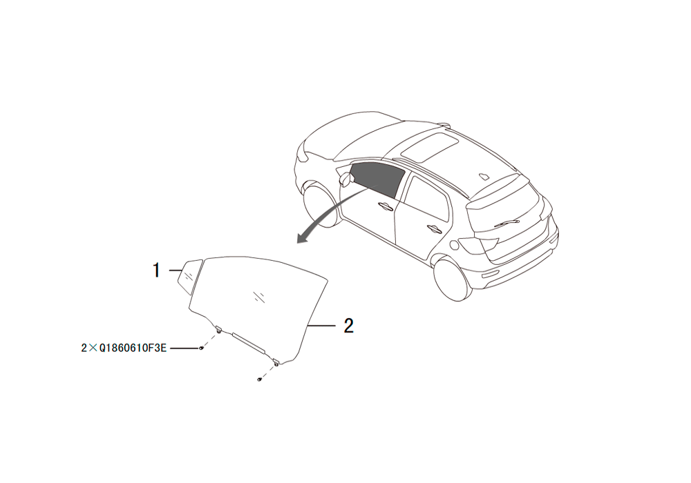 scheme for стёкла передних дверей