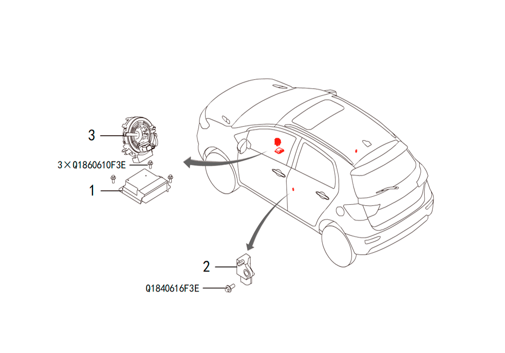 scheme for AIR BAG ECU 1
