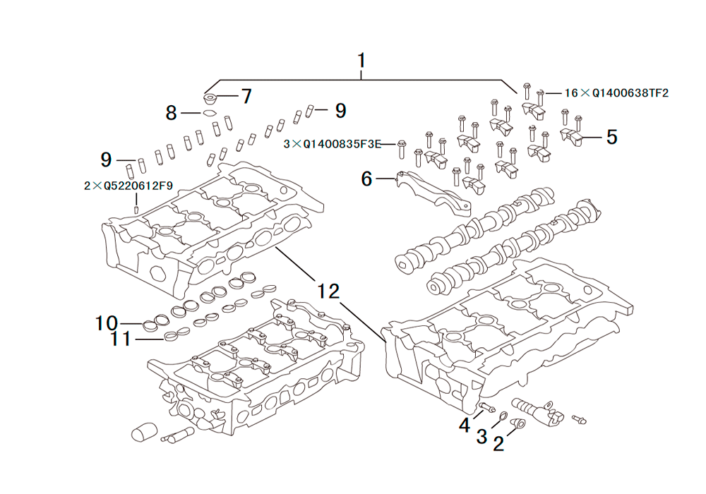 scheme for головка блока цилиндров 1