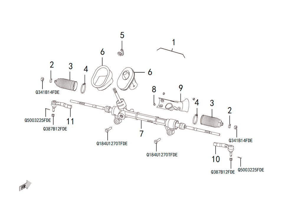 scheme for рулевая рейка