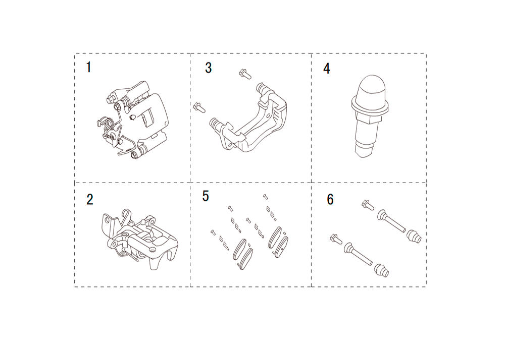 scheme for задний тормозной суппорт