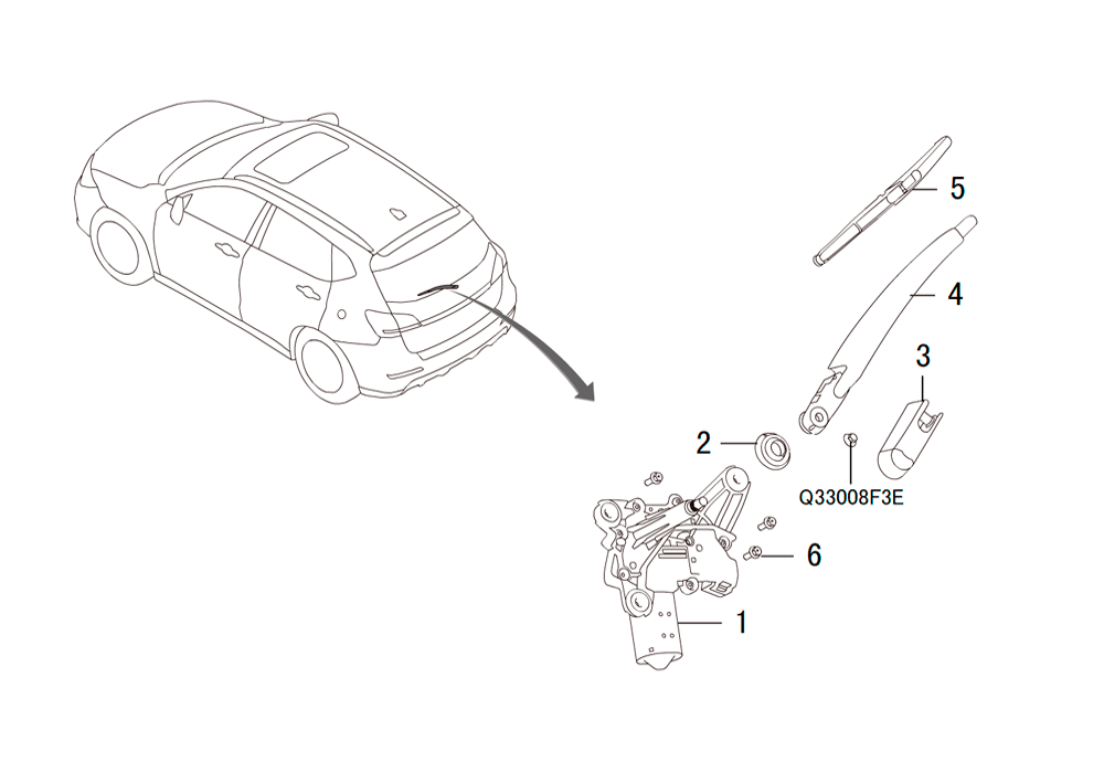 scheme for задний стекло очиститель