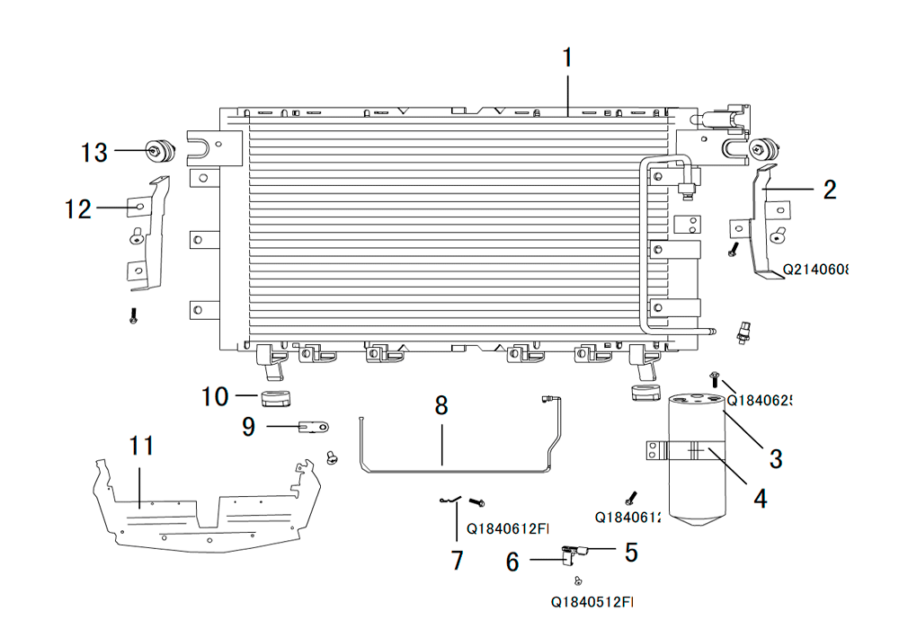 scheme for радиатор кондиционера