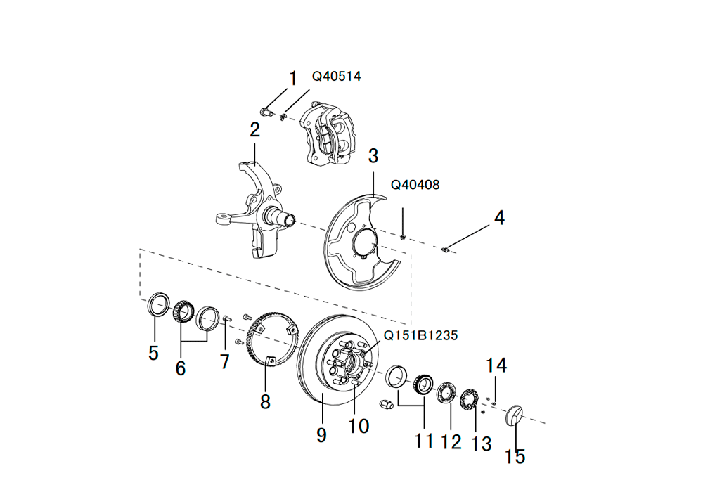 scheme for поворотный кулак 2WD