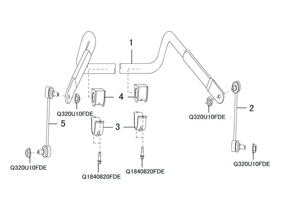 scheme for стабилизатор передний