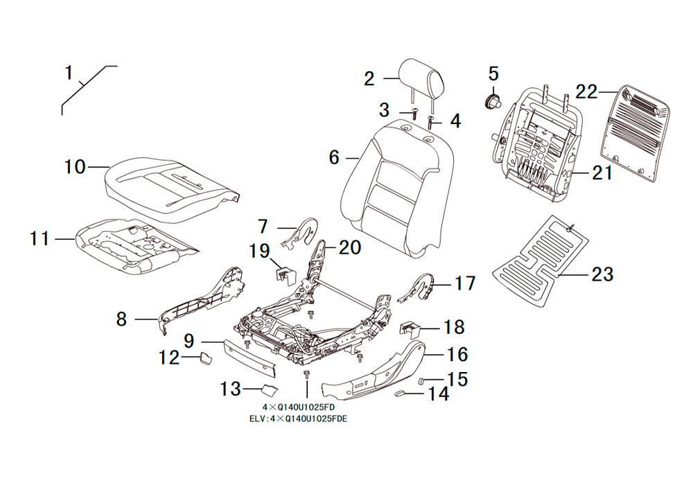 scheme for сидение водителя 2