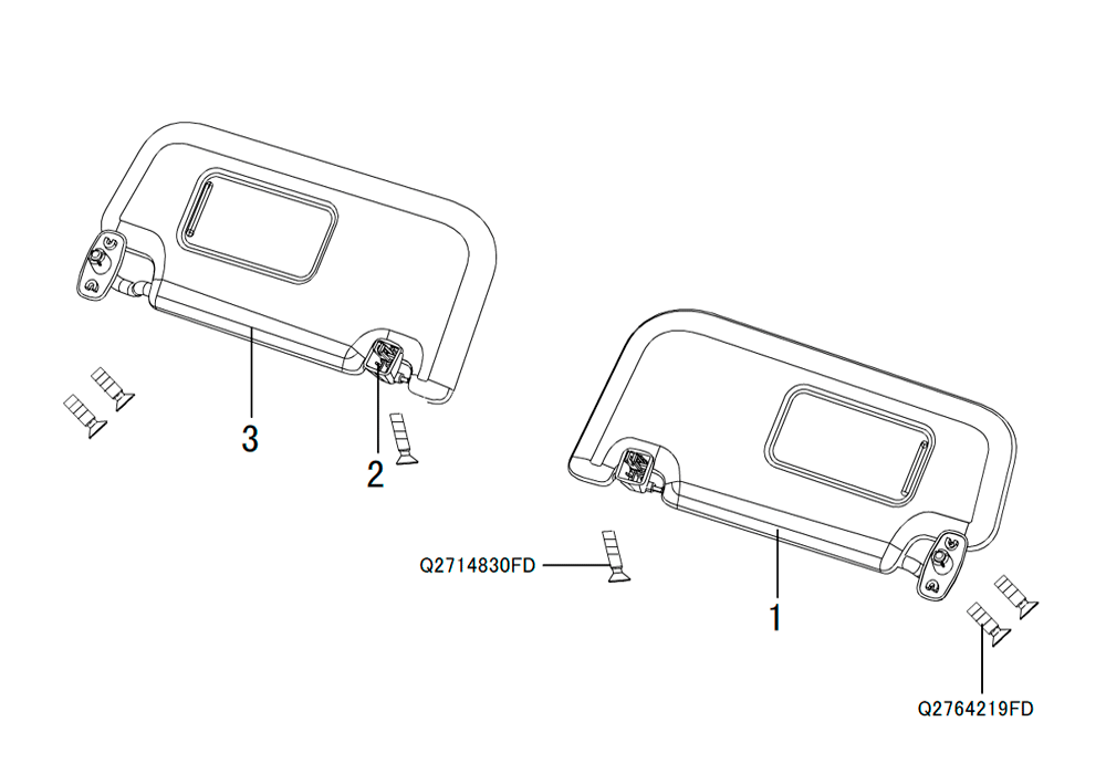 scheme for солнцезащитный козырек
