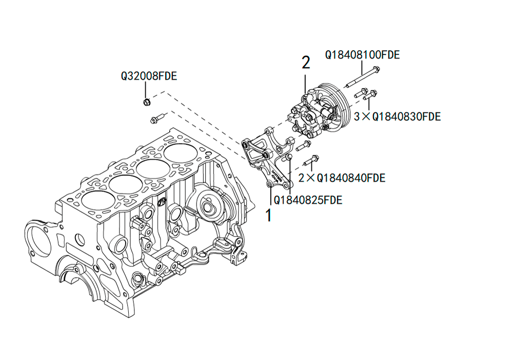 scheme for Насос гидроусилителя в сборе