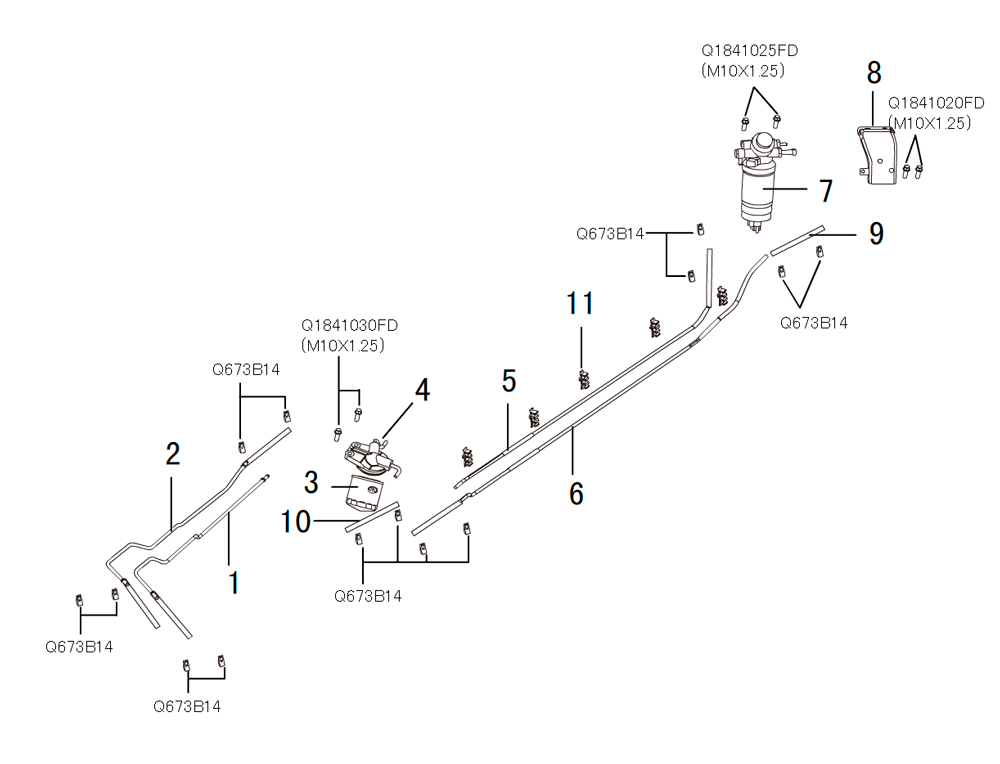 scheme for топливопровод  DIESEL SERIES
