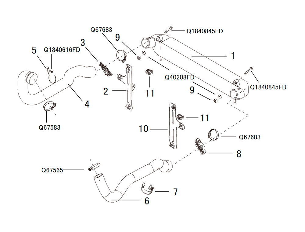 scheme for интеркуллер  DIESEL SERIES