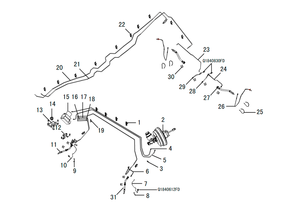 scheme for трубки и тормозные шланги 3