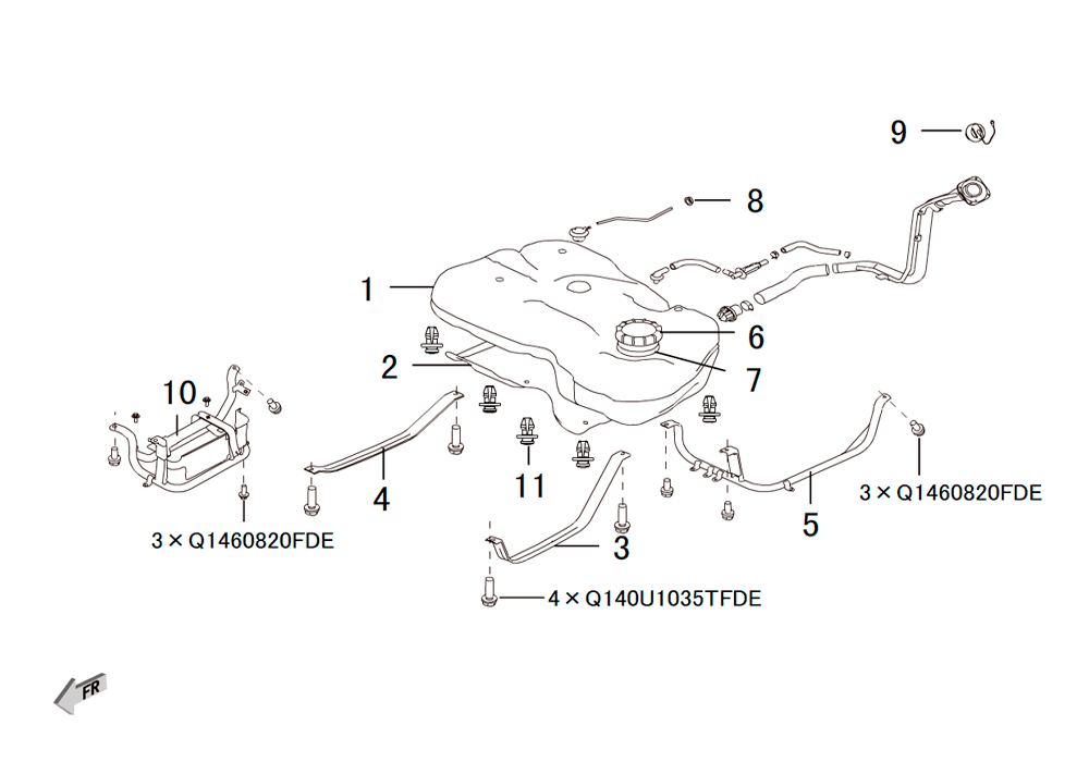 scheme for топливный бак