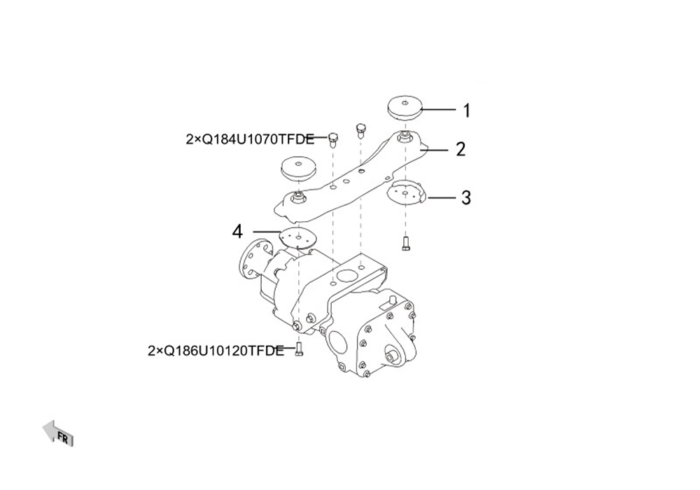 scheme for подушки редуктора заднего моста 4WD