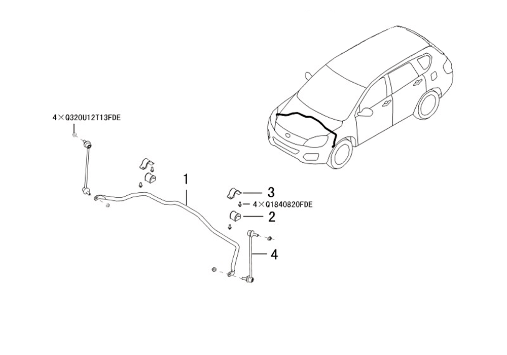 scheme for передний стабилизатор