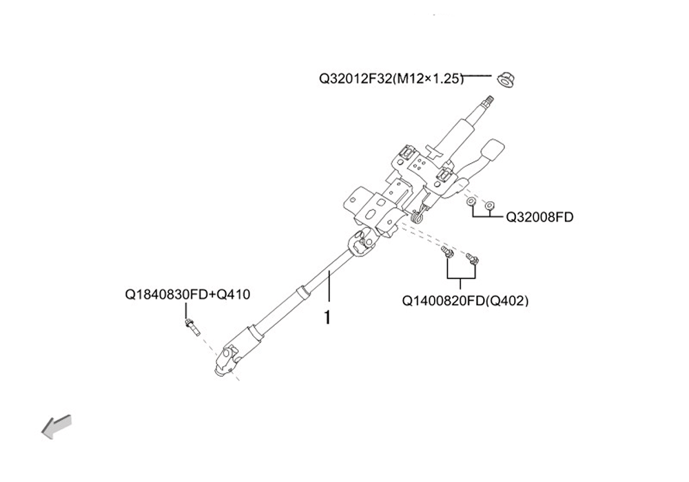 scheme for рулевая колонка
