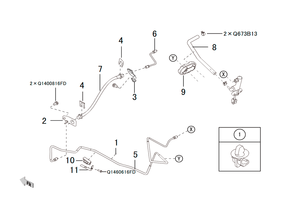 scheme for трубки системы сцепления