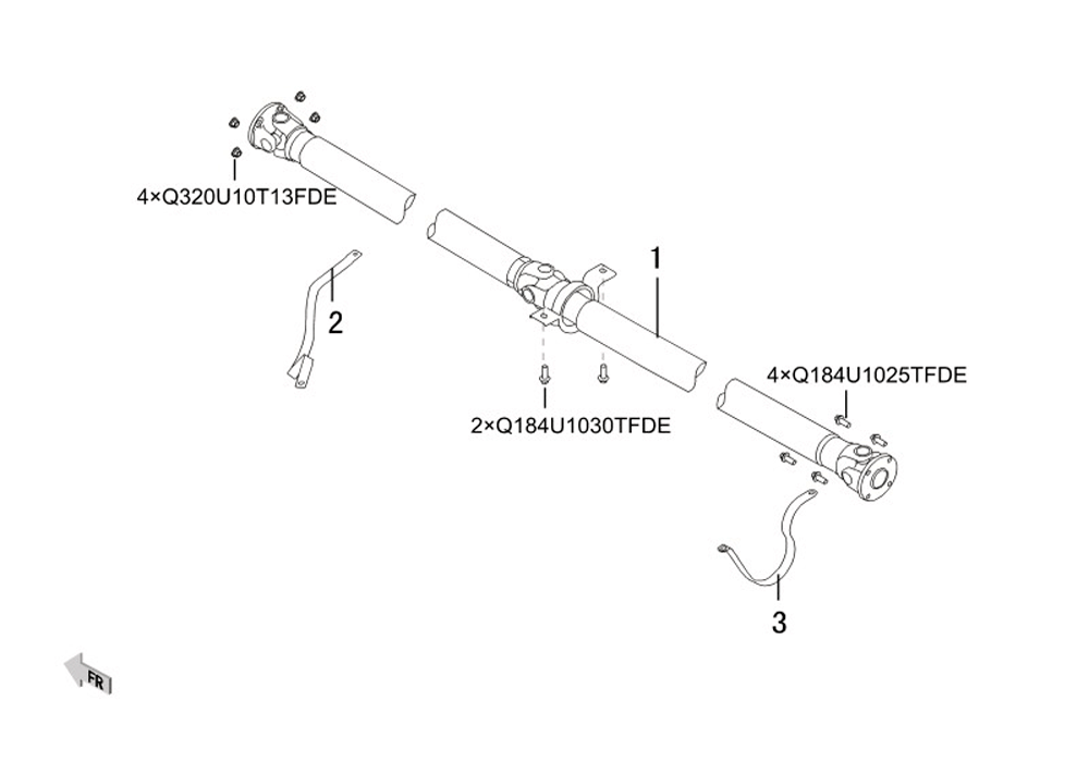 scheme for средний карданный вал 4WD